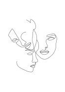 Three Faces Line Art | Lav din egen plakat