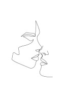 Couple Kissing Sketch | Lav din egen plakat