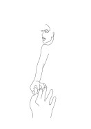 Holding Hands Line Art | Lav din egen plakat