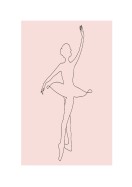 Pink Ballerina Dancing | Lav din egen plakat