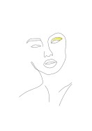 Abstract Face With Yellow Eyeshadow | Lav din egen plakat