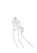 Two Hands Line Art | Lav din egen plakat