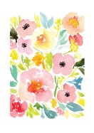 Flowers Watercolor Art | Lav din egen plakat