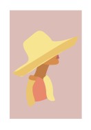 Woman In Sun Hat | Lav din egen plakat