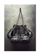 Boxing Gloves Hanging On Wall | Lav din egen plakat