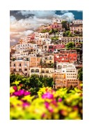Colorful Houses In Positano | Lav din egen plakat