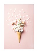 Flowers In Waffle Cone | Lav din egen plakat