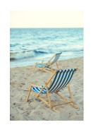 Beach Chairs By The Ocean | Lav din egen plakat