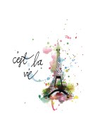C'est La Vie Eiffel Tower Art | Lav din egen plakat