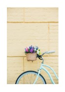 Bicycle With Flowers In Basket | Lav din egen plakat